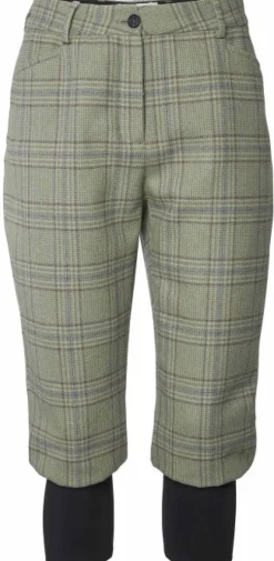 Chevalier Advie Tweed Breeks naisten polvihousut, Willow Green Checked