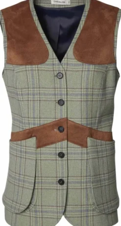 Chevalier Advie Tweed naisten ampumaliivi, Willow Green Checked