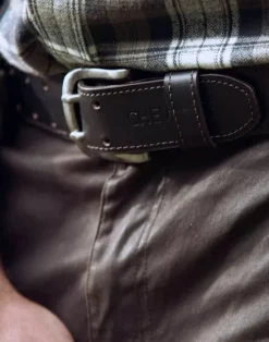 Chevalier Barrow -nahkavyö, ruskea