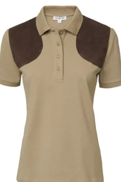 Chevalier Berry Polo Shirt Women naisten pikeepaita, vaaleanruskea
