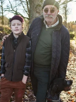 Chevalier Calf Padded Vest Junior Leather lasten topattu liivi, ruskea