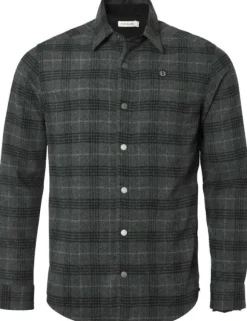 Chevalier Champ Wool Overshirt Men flanellipaita, Iron Checked