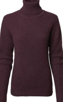 Chevalier Cherry Rollneck naisten poolopaita, viininpunainen