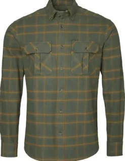 Chevalier Hawk Flannel Shirt Men flanellipaita, Leaf Green