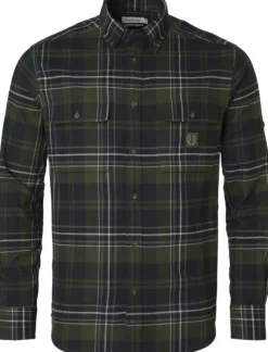 Chevalier Heron Flannel Shirt Men flanellipaita, vihreä