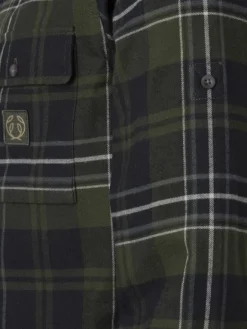 Chevalier Heron Flannel Shirt Men flanellipaita, vihreä