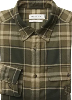 Chevalier Heron Flannel Shirt paita, Evergreen Checked