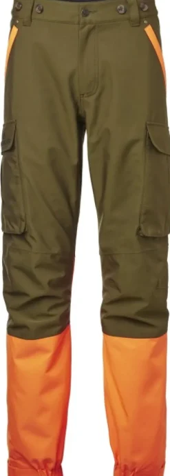 Chevalier Noux -metsästyshousut, vihreä-oranssi