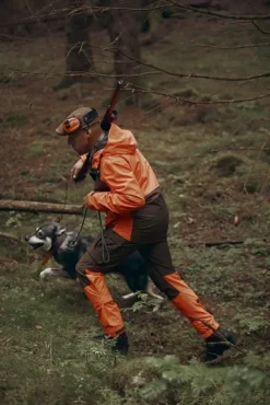 Chevalier Noux -metsästyspuku, vihreä-oranssi