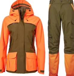 Chevalier Noux naisten metsästyspuku, vihreä-oranssi