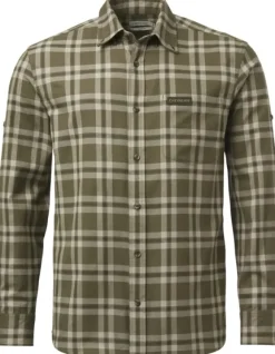 Chevalier Teal Light Flannel Shirt flanellipaita, Olive Green Checked