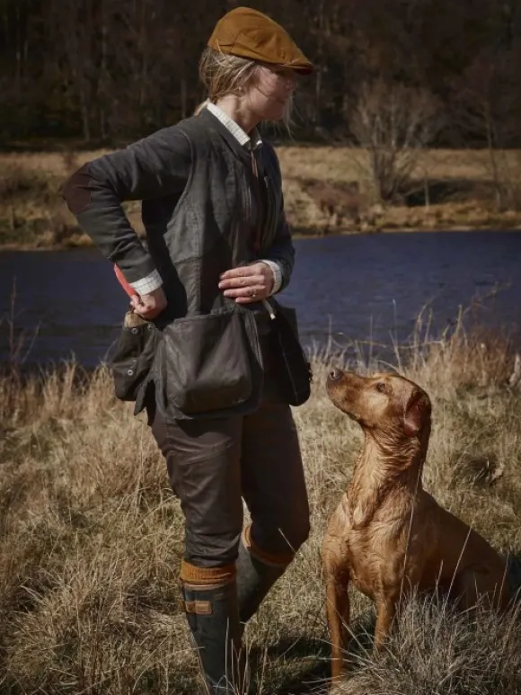 Chevalier Vintage Dogsport koiranohjaajan liivi naisille, Leather Brown