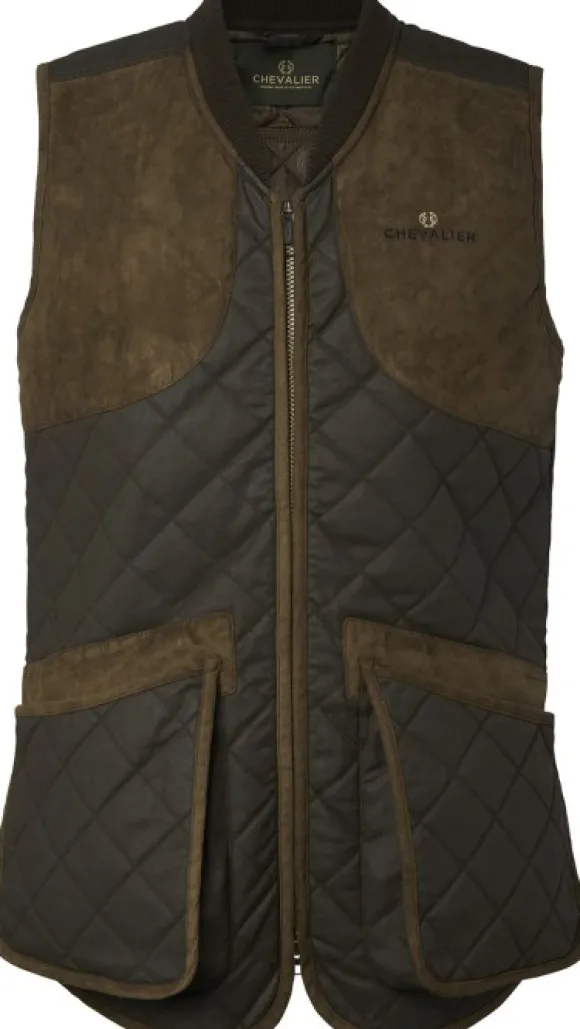 Chevalier Vintage Shooting Vest ammuntaliivi, Leather Brown