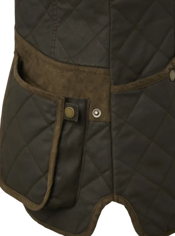 Chevalier Vintage Shooting Vest naisten ammuntaliivi, Leather Brown