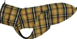 Cloud7 Dog Rain Coat Glasgow Plaid koiran takki, koko 6, Yellow