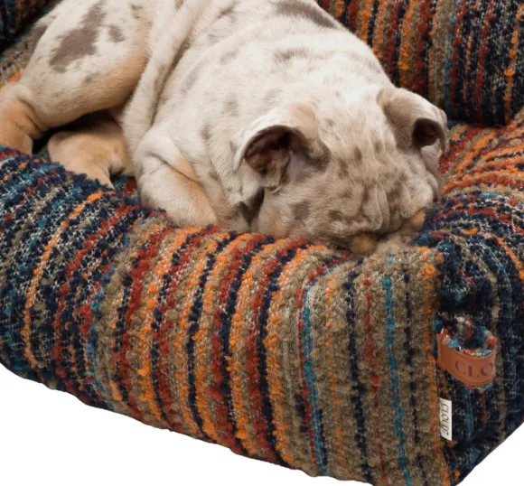 Cloud7 Sleepy Stripes koiranpeti, M, Blue-Red