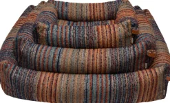 Cloud7 Sleepy Stripes koiranpeti, M, Blue-Red