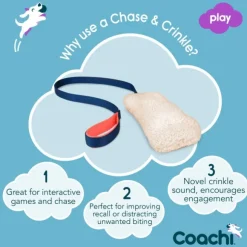 Coachi Chase & Crinkle lelu joustolla, Navy Coral & Faux Lambswool