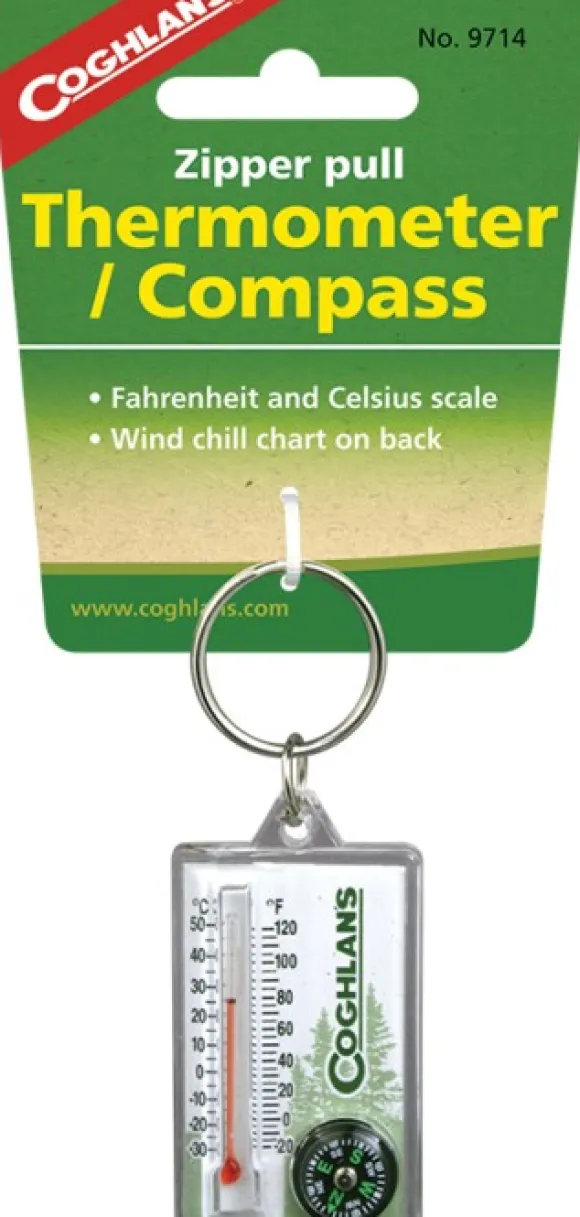 Coghlan's Zipper Pull -kompassi/lämpömittari