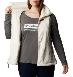 Columbia Fire Side Sherpa Vest naisten fleeceliivi, Chalk Stripe