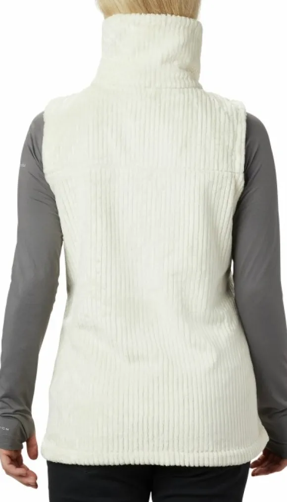 Columbia Fire Side Sherpa Vest naisten fleeceliivi, Chalk Stripe
