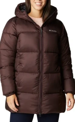 Columbia Puffect Mid Hooded Jacket naisten talvitakki, viininpunainen