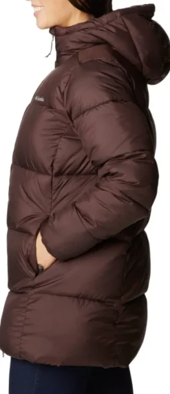 Columbia Puffect Mid Hooded Jacket naisten talvitakki, viininpunainen