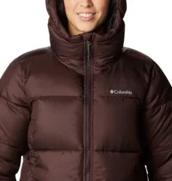 Columbia Puffect Mid Hooded Jacket naisten talvitakki, viininpunainen