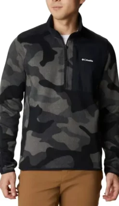 Columbia Sweater Weather Printed Half Zip fleecepusero, Black Mod Camo