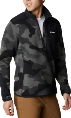 Columbia Sweater Weather Printed Half Zip fleecepusero, Black Mod Camo