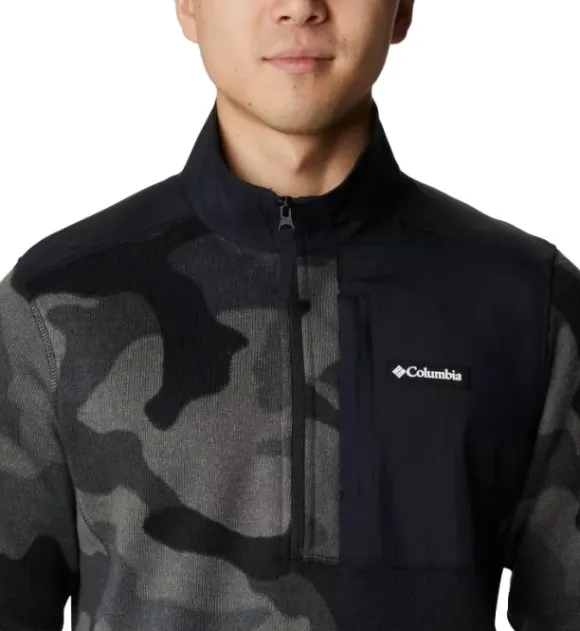 Columbia Sweater Weather Printed Half Zip fleecepusero, Black Mod Camo