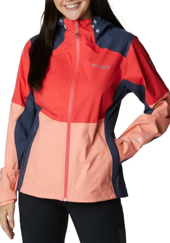 Columbia Titan Pass 2.5L Shell naisten kuoritakki, Red Hibiscus