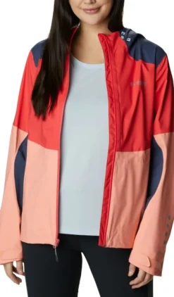 Columbia Titan Pass 2.5L Shell naisten kuoritakki, Red Hibiscus