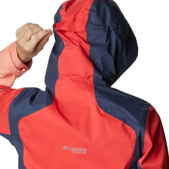Columbia Titan Pass 2.5L Shell naisten kuoritakki, Red Hibiscus
