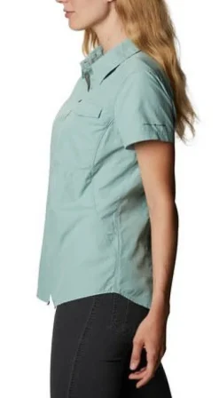 Columbia W's Silver Ridge 2.0 Short Sleeve kauluspaita, sinivihreä