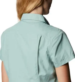 Columbia W's Silver Ridge 2.0 Short Sleeve kauluspaita, sinivihreä