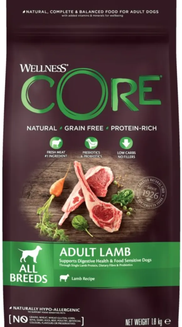 CORE Adult Lamb koiranruoka aikuisille koirille, lammas, 1,8 kg