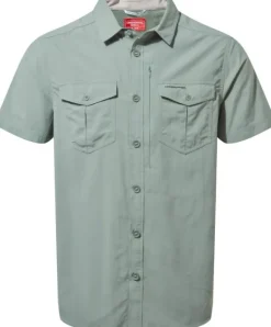 Craghoppers M's NosiLife Adventure lyhythihainen kauluspaita, siniharmaa