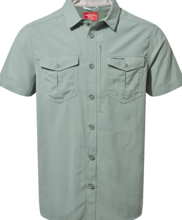 Craghoppers M's NosiLife Adventure lyhythihainen kauluspaita, siniharmaa