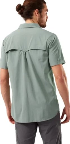 Craghoppers M's NosiLife Adventure lyhythihainen kauluspaita, siniharmaa