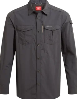 Craghoppers M's NosiLife Adventure Long Sleeved Shirt III Black Pepper