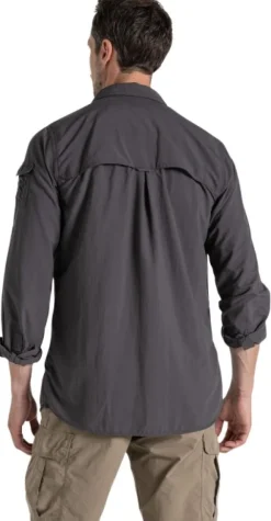 Craghoppers M's NosiLife Adventure Long Sleeved Shirt III Black Pepper