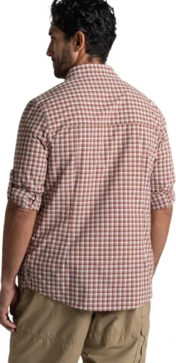 Craghoppers M's NosiLife Nuoro Check Long Sleeved Shirt Red Beach Check