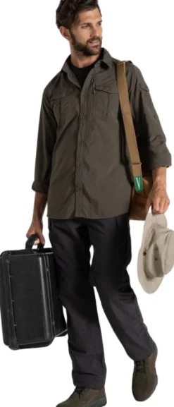 Craghoppers NosiLife Adventure LS Shirt III paita, Woodland Green