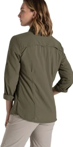 Craghoppers NosiLife Adventure LS Shirt III naisten paita, Wild Olive