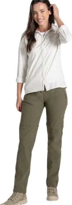 Craghoppers NosiLife Pro Convertible Trouser III naisten katkolahjehousut, Wild Olive