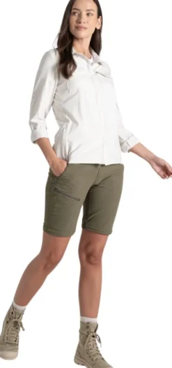 Craghoppers NosiLife Pro Convertible Trouser III naisten katkolahjehousut, Wild Olive