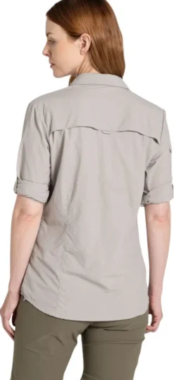 Craghoppers W's NosiLife Adventure Long Sleeved Shirt III Soft Mushroom