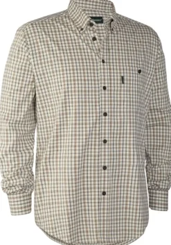Deerhunter Henry Shirt kauluspaita, vaaleabeige/vihreä