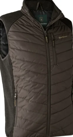 Deerhunter Moor Padded Waistcoat w. Knit Brown leaf